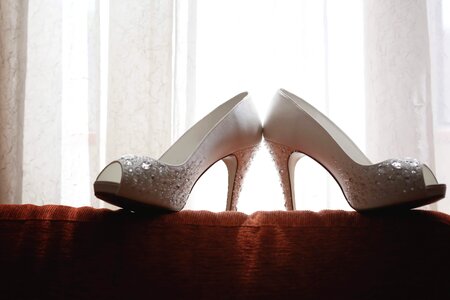 Heels shining shoe photo