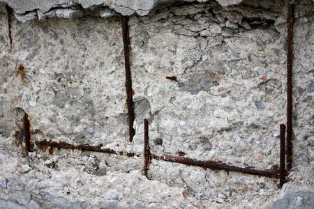 Concrete metal rust