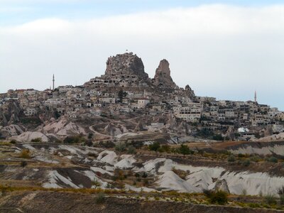 Nevşehir province turkey castle rock