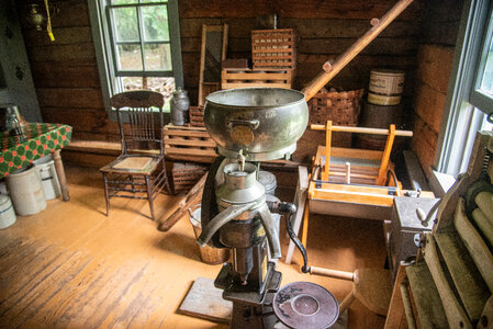 Butter Churner at Finnish house in Old World Wisconsin photo