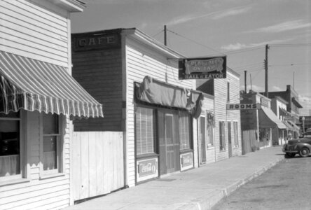 Street in Wolf Point, 1941 in Montana