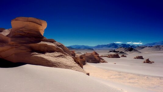 Sand andes salt flat photo