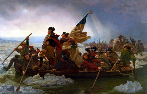 Washington Crosses the Delaware painting to Trenton, New Jersey