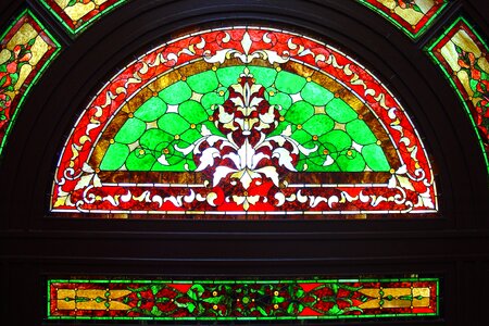Architecture stained-glass window handcrafted