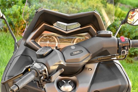 Gearshift mirror motorcycle photo