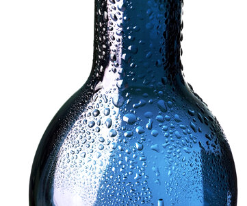 Blue Wet Glass Bottle