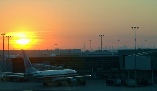 Aviation jfk dusk photo