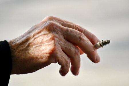 Arthritis cigarette close-up photo