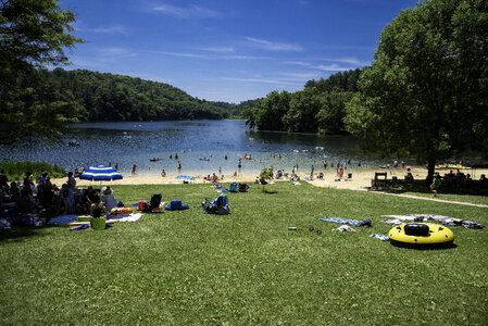 Beach and Cox Hollow Lake at Governor Dodge State Park, Wisconsin