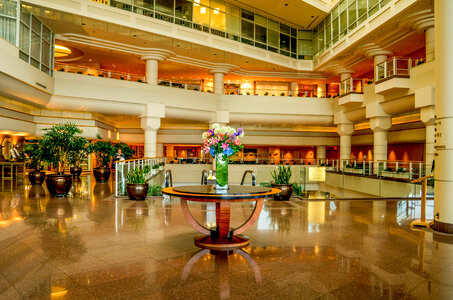 Pan Pacific Hotel Lobby in Vancouver, British Columbia, Canada photo