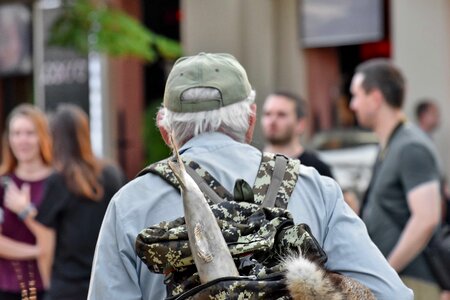 Elderly pensioner street photo