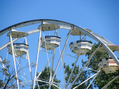 Ferris Wheel In Front of Tree photo