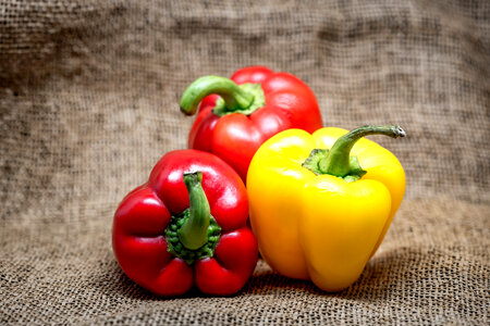 Various coloured bell peppers