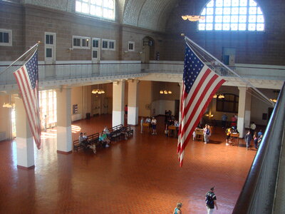 The great hall at Ellis Island National Park in New York photo