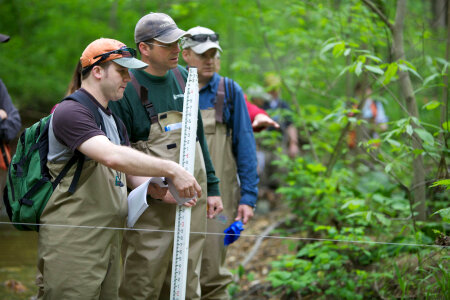FWS employees surveying and assessing rivers and streams-1