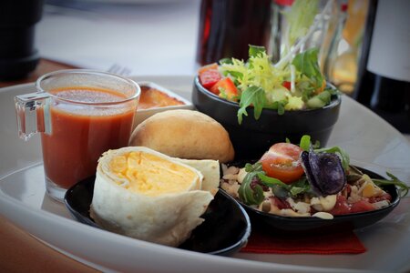 Dishes fresh food