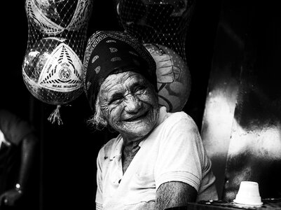 Old older smiling