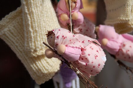 Handmade knitting fabric