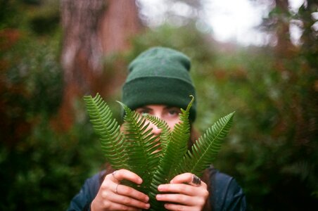 Woman femal hiding