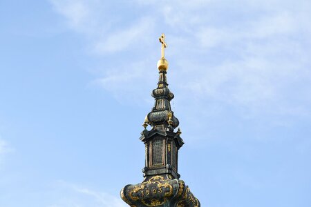 Baroque church tower gold photo