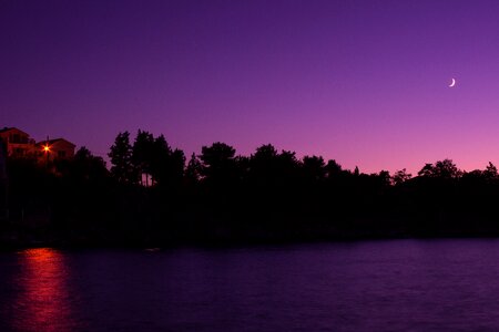 Night violett crescent photo