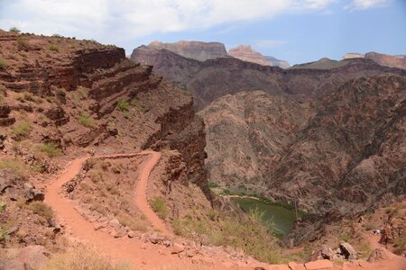 Colorado River overlook from the Shafer Trail in Utah