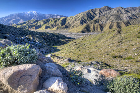 HDR Scenic of the landscape of the Pacific Crest Trail in California