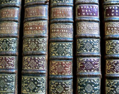 Antique back of a book spine of a book