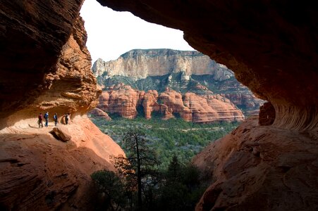 Hiking scenic landscape