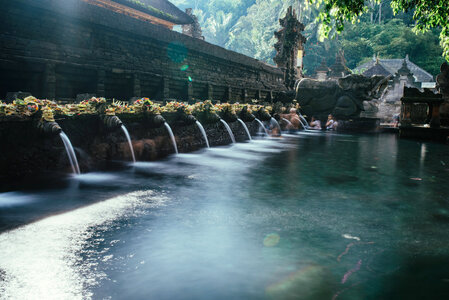 Water Fountain at Buddhist Temple photo