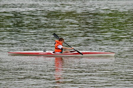 Competition canoe race photo