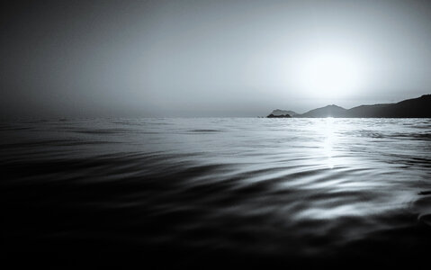 Black&white calm coast