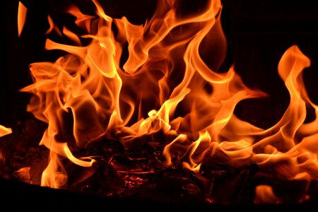 Flames inflamed fire