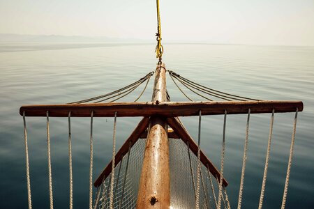 Calm sailboat ocean