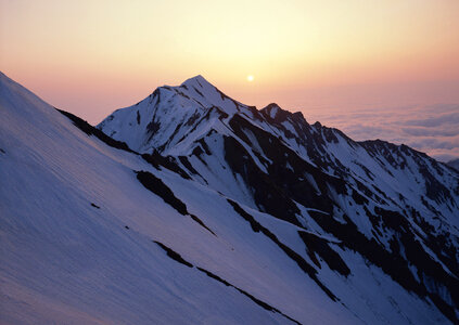 sunset in the mountains