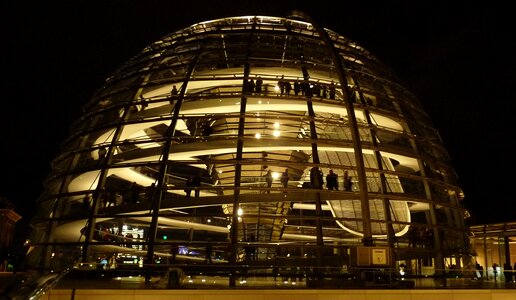 Architecture glass dome reichstag photo