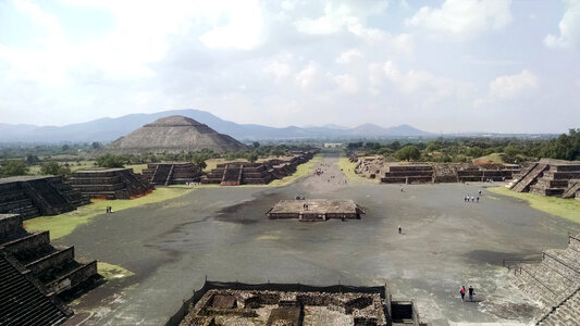 Teotihuacan landscape with Pyramids, Mexico photo