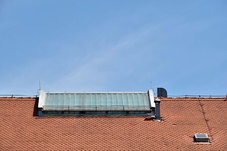 Chimney rooftop windows photo