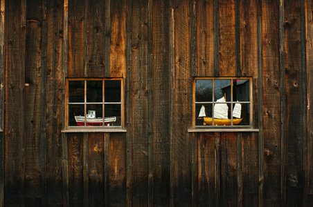 Wood Wall and Windows photo