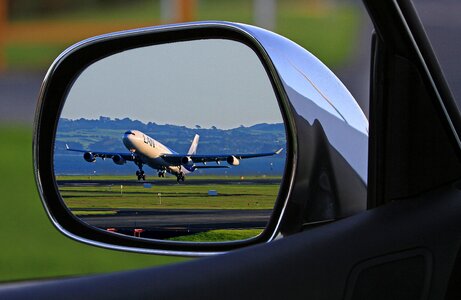 Air transportation driving mirror rear view mirror photo