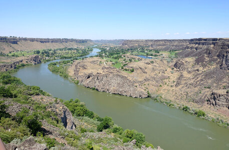 River carving a landscape through the valley
