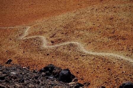 Sand desert lunar landscape photo