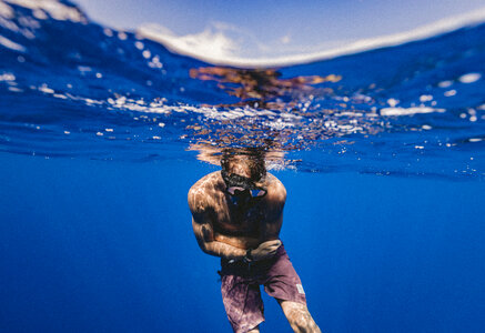 Underwater Shoot of a Young Man photo