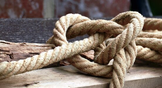 Knot rope wood photo