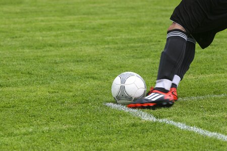 Soccer play green photo