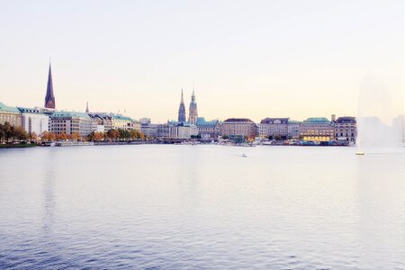 Innenalster germany sunset photo