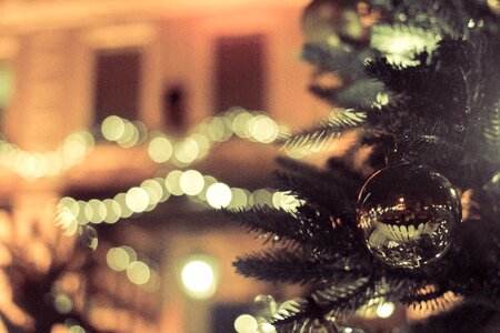 Bokeh Christmas Tree Baubles photo