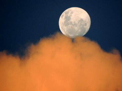 Clouds day the moon by day