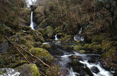 Cascading rapids landscape waterfalls