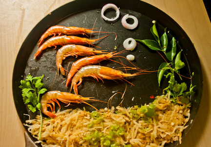 Prawns Food Decoration photo